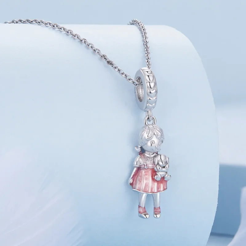 (image for) Pandora Style Little Girl Pendant Charm - BSC878 - View 2
