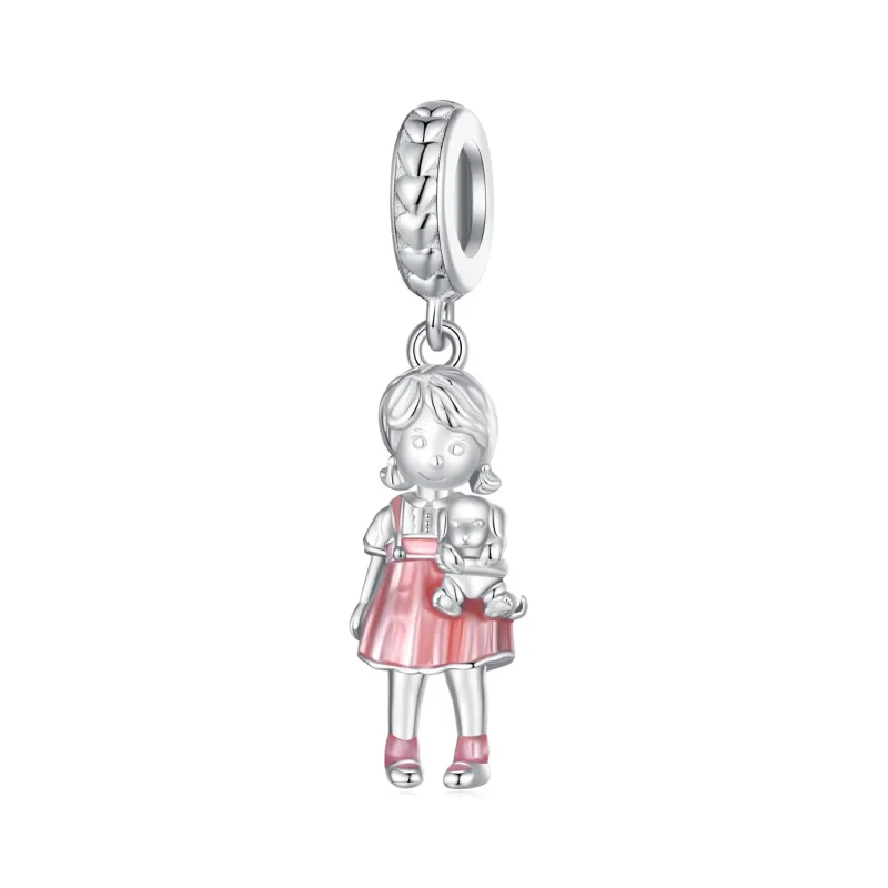 (image for) Pandora Style Little Girl Pendant Charm - BSC878 - Product Image