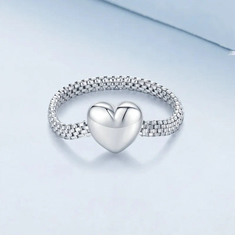 (image for) Pandora Style Love Chain Ring - BSR422 - View 2