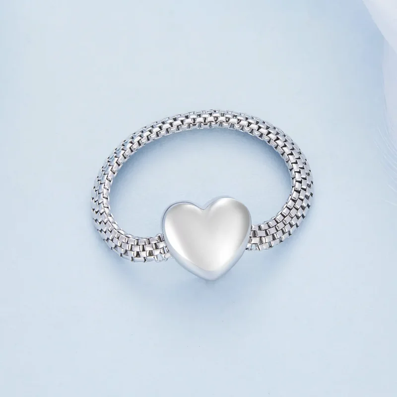 (image for) Pandora Style Love Chain Ring - BSR422 - View 3
