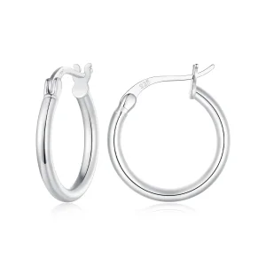 (image for) Pandora Style Medium Circle Hoops Earrings - SCE1608-M