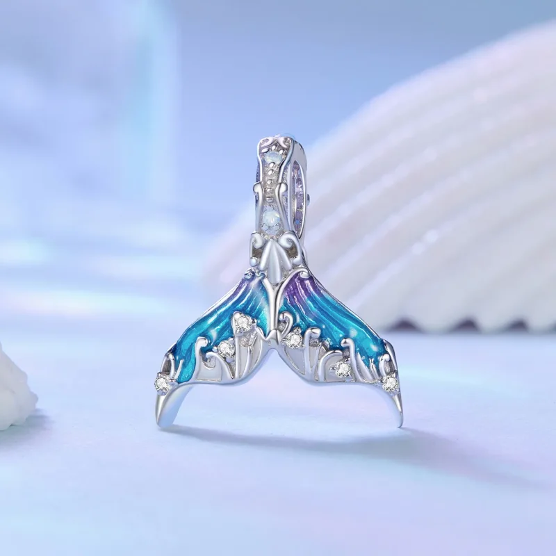 (image for) Pandora Style Mermaid Tail Charm - BSC876 - View 2