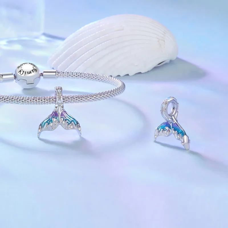 (image for) Pandora Style Mermaid Tail Charm - BSC876 - View 4