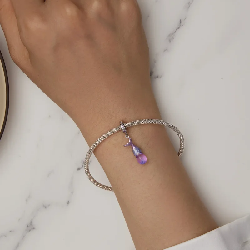 (image for) Pandora Style Mermaid Tears Pendant Charm - BSC874 - View 5