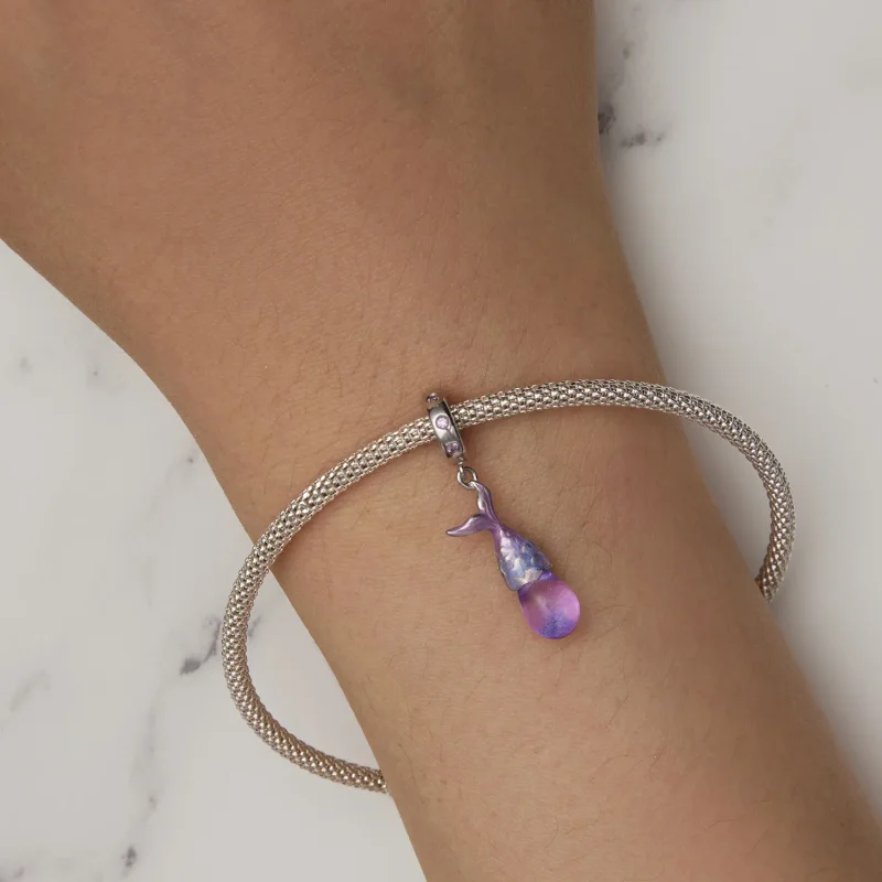 (image for) Pandora Style Mermaid Tears Pendant Charm - BSC874 - View 6