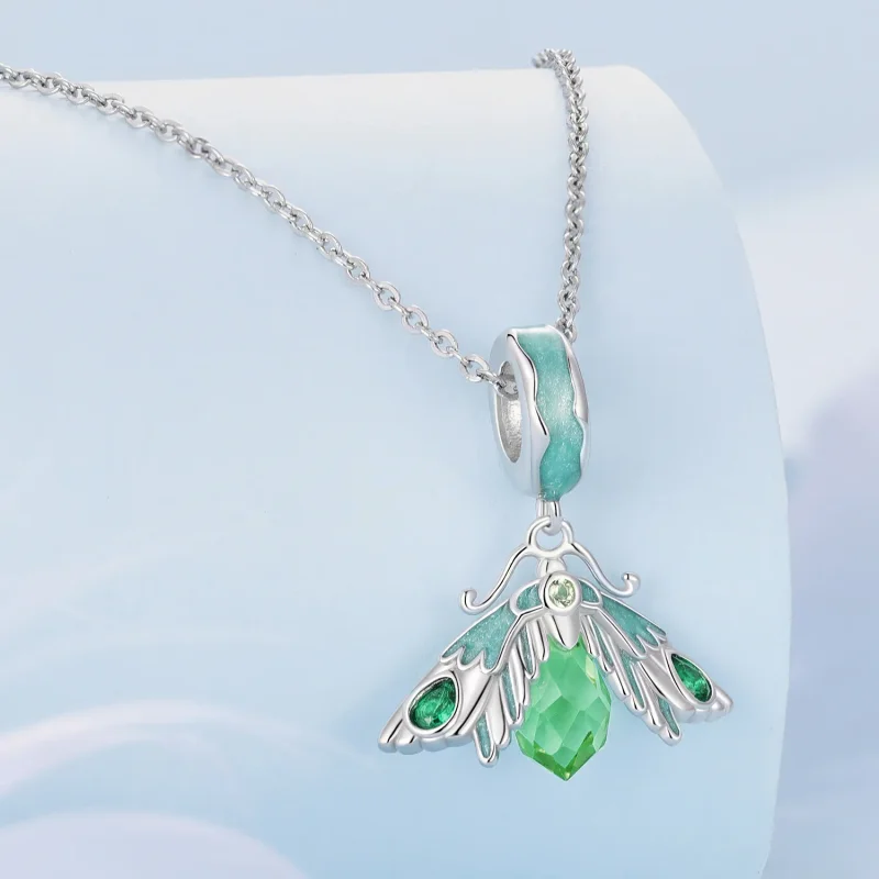 (image for) Pandora Style Moth Pendant Charm - BSC866 - View 2