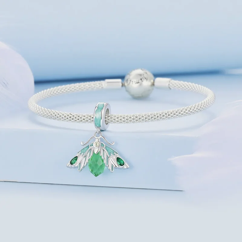 (image for) Pandora Style Moth Pendant Charm - BSC866 - View 3