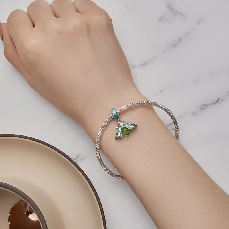 (image for) Pandora Style Moth Pendant Charm - BSC866 - View 5