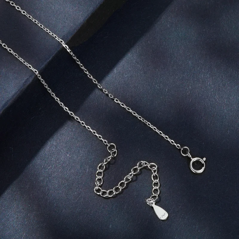 (image for) Pandora Style Necklace adorned with a luxurious Moissanite - MSN006-A - View 5