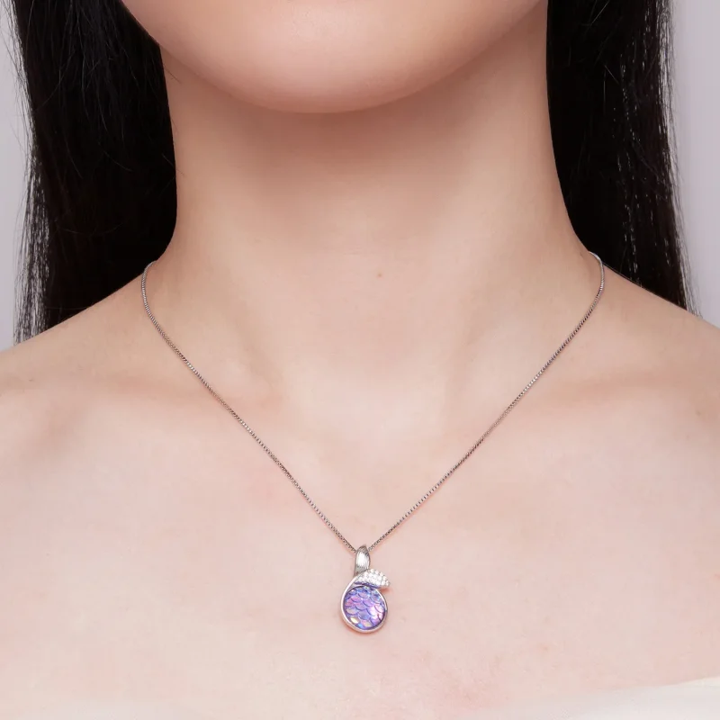 (image for) Pandora Style Necklace with Fishtail - BSN326 - View 4