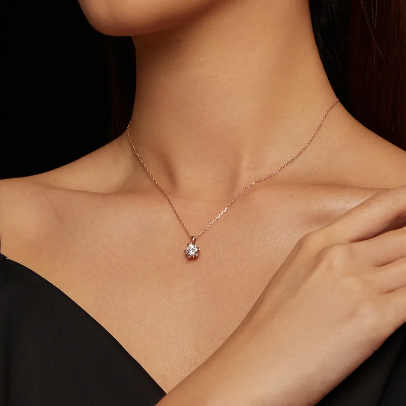 (image for) Pandora Style Necklace with Luxury Moissanite - MSN006-C - View 6