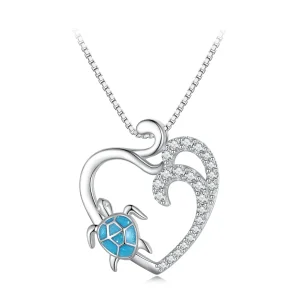 (image for) Pandora Style Necklace with Sea Turtle - SCN499