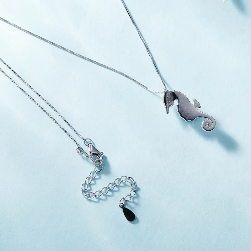 (image for) Pandora Style Necklace with Seahorse - BSN332 - View 4