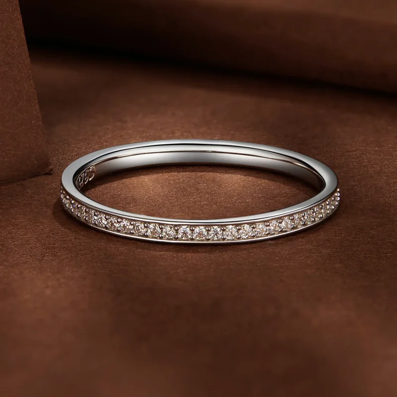 (image for) Pandora Style Pave Moissanite Ring - MSR030 - View 3