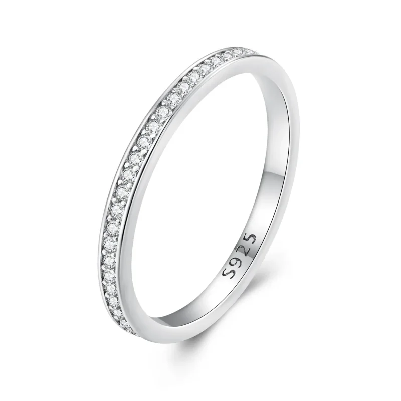 (image for) Pandora Style Pave Moissanite Ring - MSR030 - Product Image