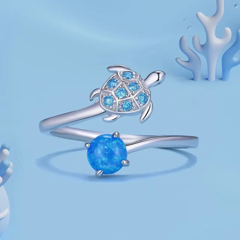 (image for) Pandora Style Sea Turtle Ring - SCR928 - View 3