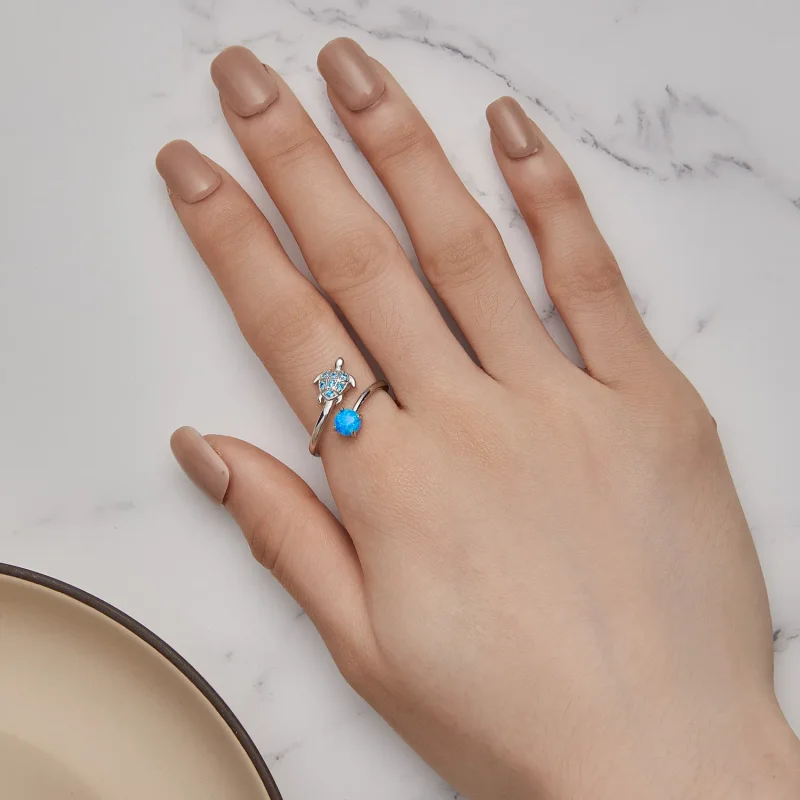 (image for) Pandora Style Sea Turtle Ring - SCR928 - View 5