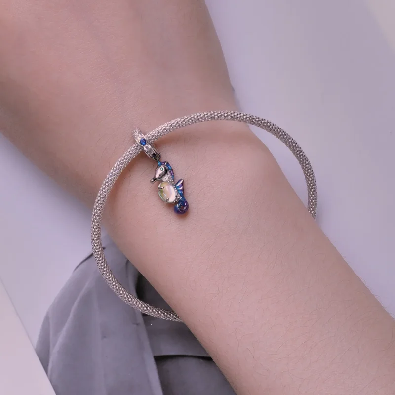 (image for) Pandora-style Seahorse Pendant Charm - BSC850 - View 5