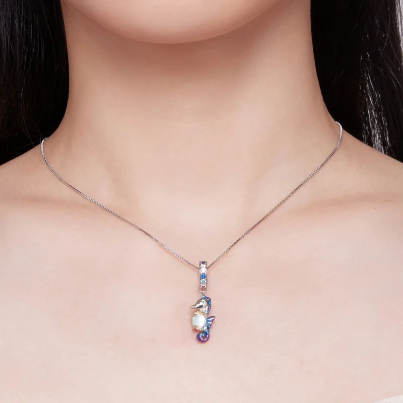 (image for) Pandora-style Seahorse Pendant Charm - BSC850 - View 6