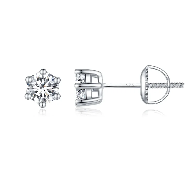 (image for) Pandora Style Shiny Zircon Stud Earrings - BSE615-4L - Product Image