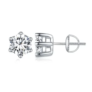 (image for) Pandora Style Shiny Zircon Stud Earrings - BSE615-7L