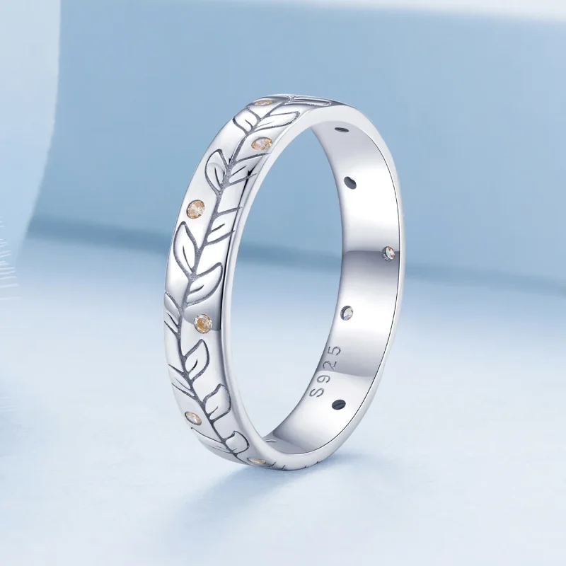 (image for) Pandora Style Simple Sweet Autumn Leaves Ring - BSR444 - View 2