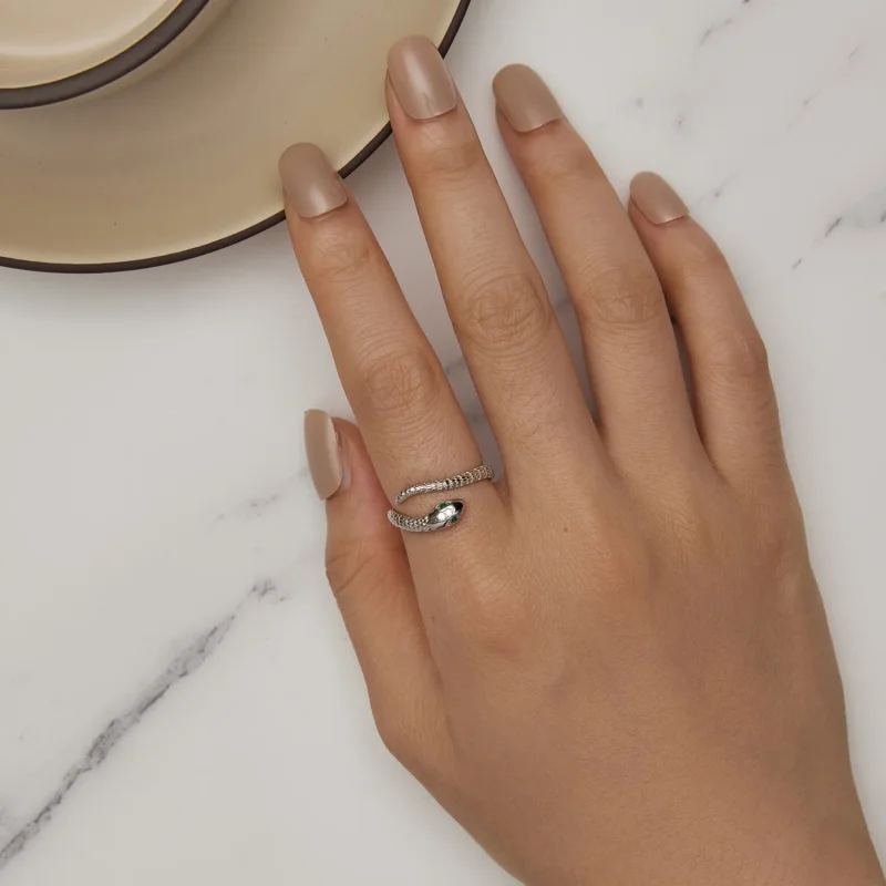 (image for) Pandora Style Snake Open Ring - BSR440 - View 5