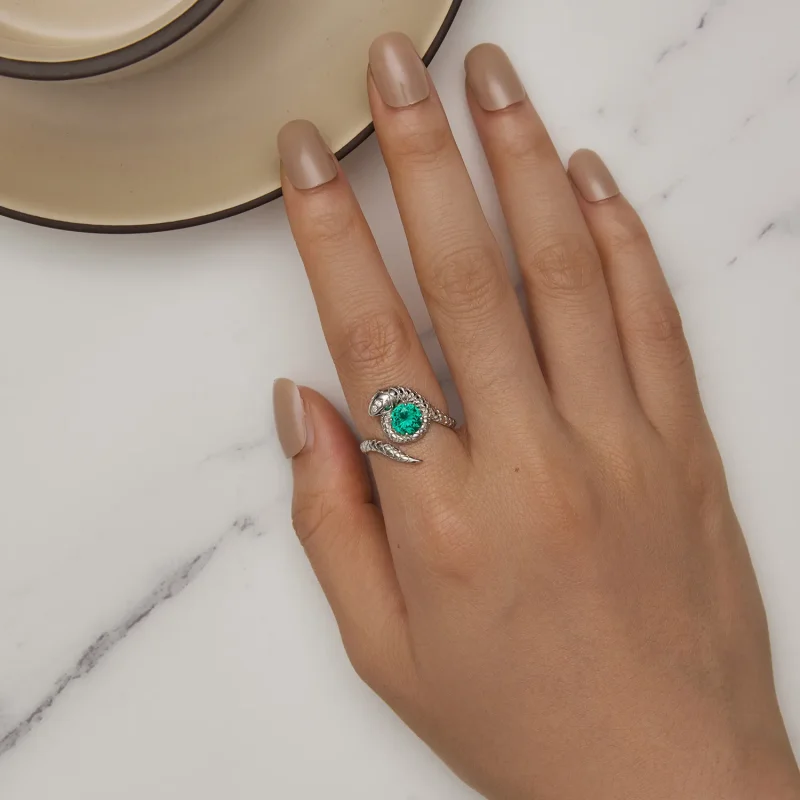 (image for) Pandora Style Snake Open Ring - BSR441 - View 5