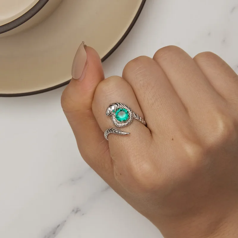 (image for) Pandora Style Snake Open Ring - BSR441 - View 6