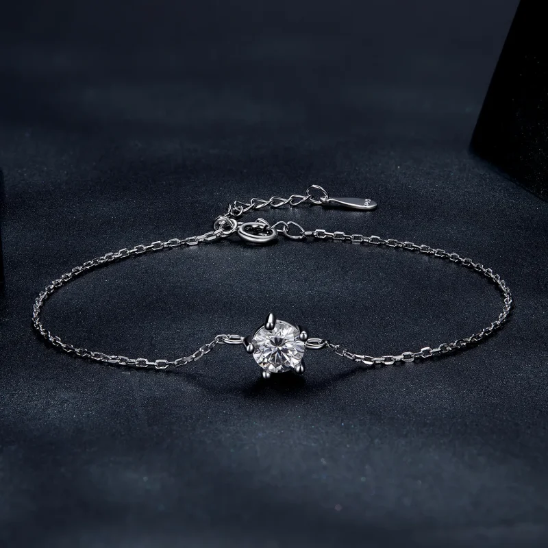 (image for) Pandora-style Sparkle Moissanite Bracelet - MSB001 - View 2