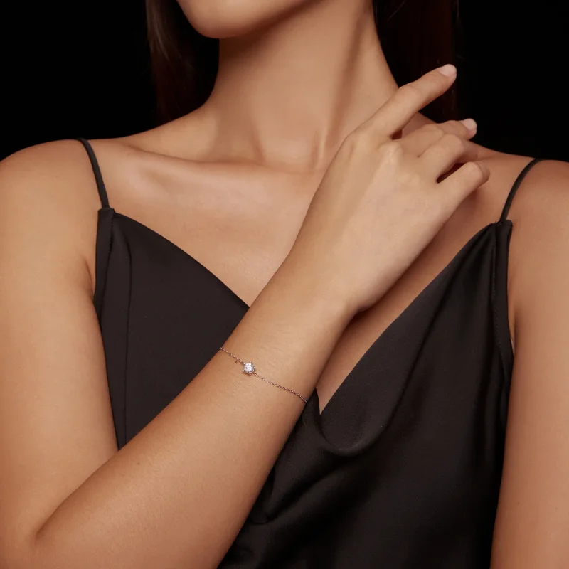 (image for) Pandora-style Sparkle Moissanite Bracelet - MSB001 - View 6