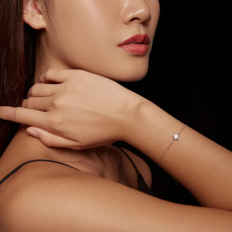 (image for) Pandora-style Sparkle Moissanite Bracelet - MSB001 - View 8