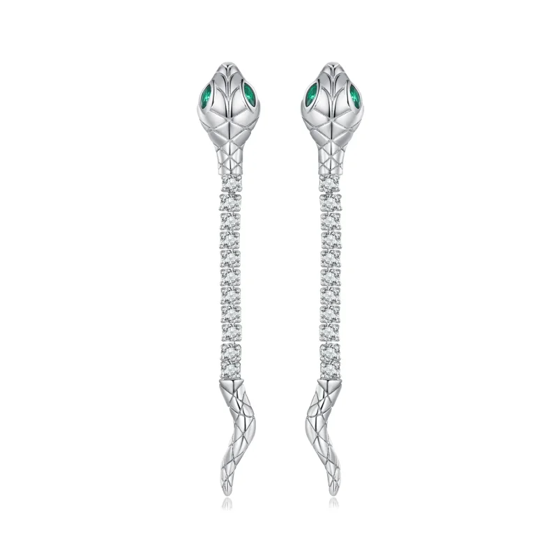(image for) Pandora Style Spirit Snake Stud Earrings - BSE851 - Product Image