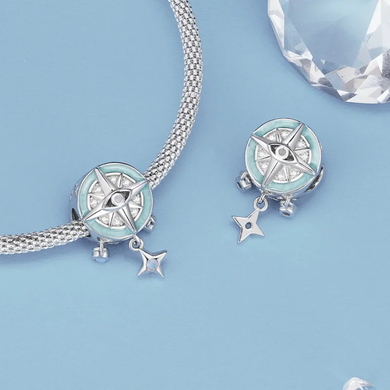 (image for) Pandora Style Star Compass Charm - BSC854 - View 4