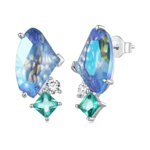 (image for) Pandora Style Summer Main Stone Stud Earrings - BSE839