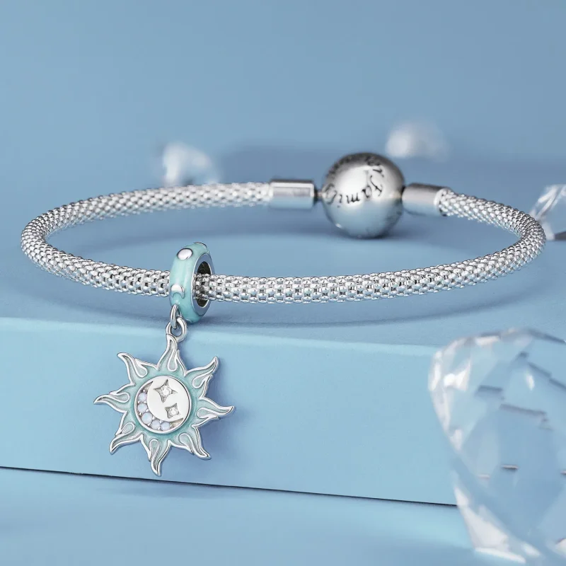 (image for) Pandora Style Sun And Moon Pendant Charm - BSC855 - View 3