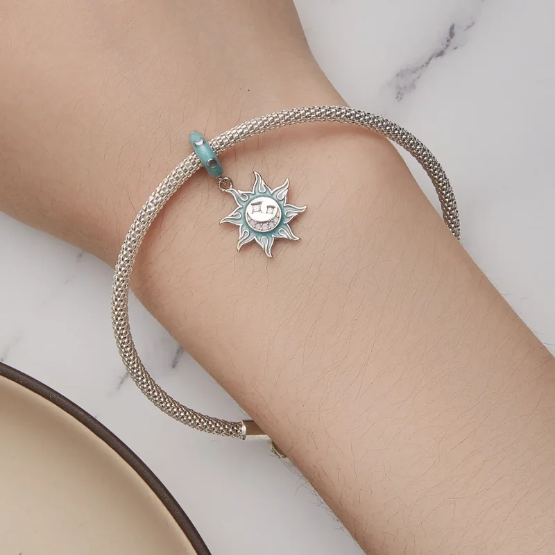 (image for) Pandora Style Sun And Moon Pendant Charm - BSC855 - View 5