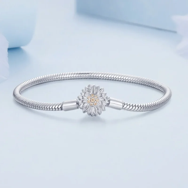 (image for) Pandora Style Sunflower Basics Chain Bracelet - BSB123 - View 2