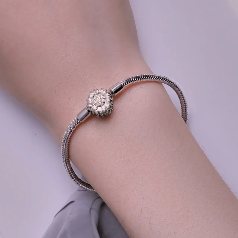 (image for) Pandora Style Sunflower Basics Chain Bracelet - BSB123 - View 5