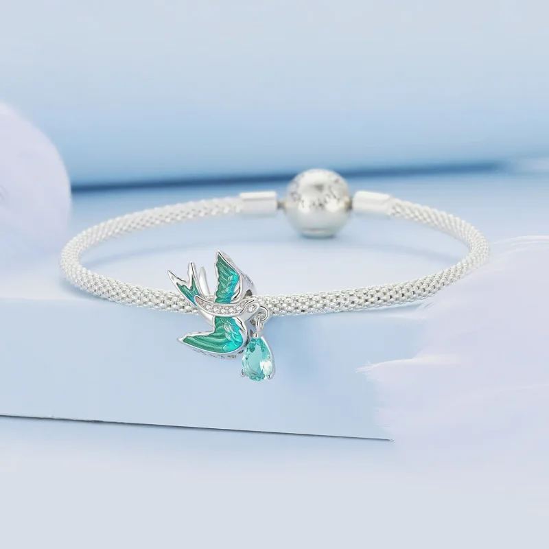 (image for) Pandora-style Swallow Charm - BSC865! - View 3