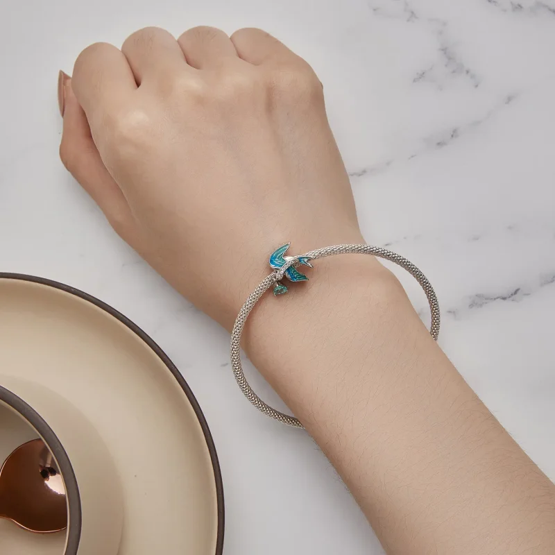 (image for) Pandora-style Swallow Charm - BSC865! - View 5