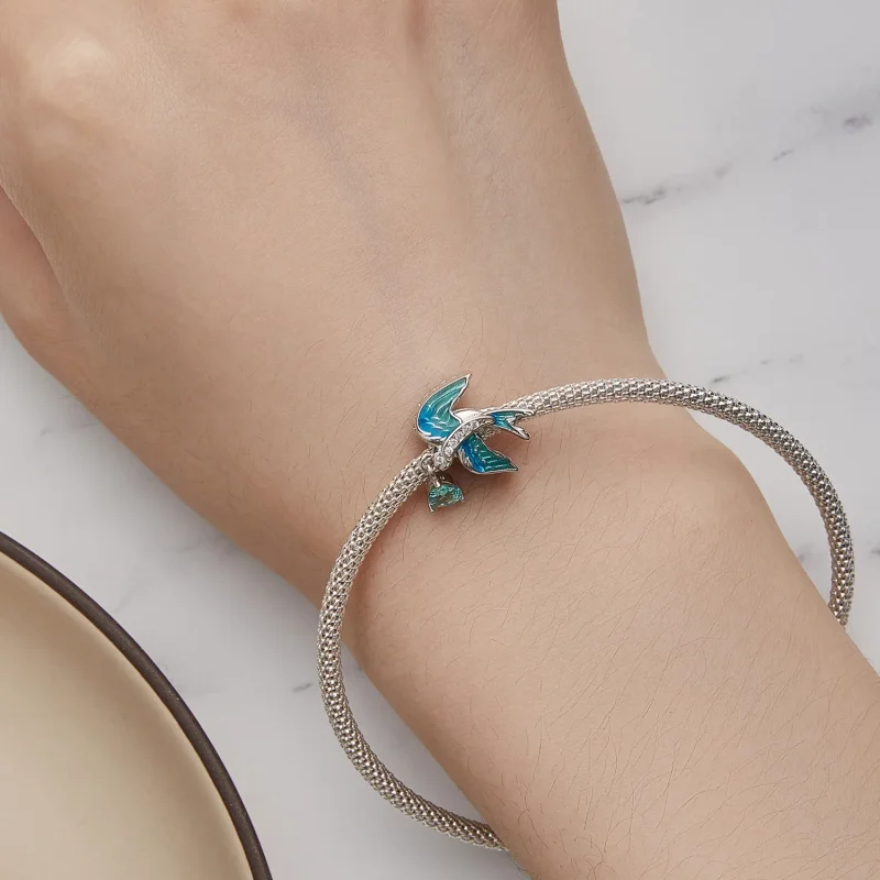 (image for) Pandora-style Swallow Charm - BSC865! - View 6