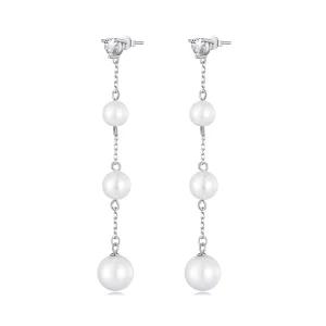 (image for) Pandora Style Tassel Bead Dangle Earrings - SCE1601