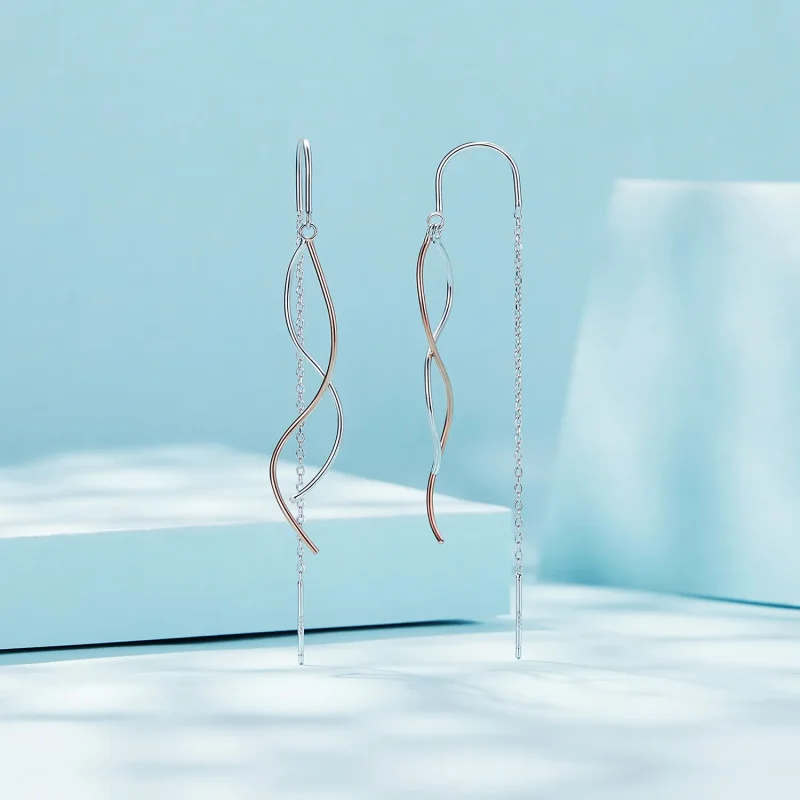 (image for) Pandora Style Tassel Dangle Earrings - SCE1600 - View 2