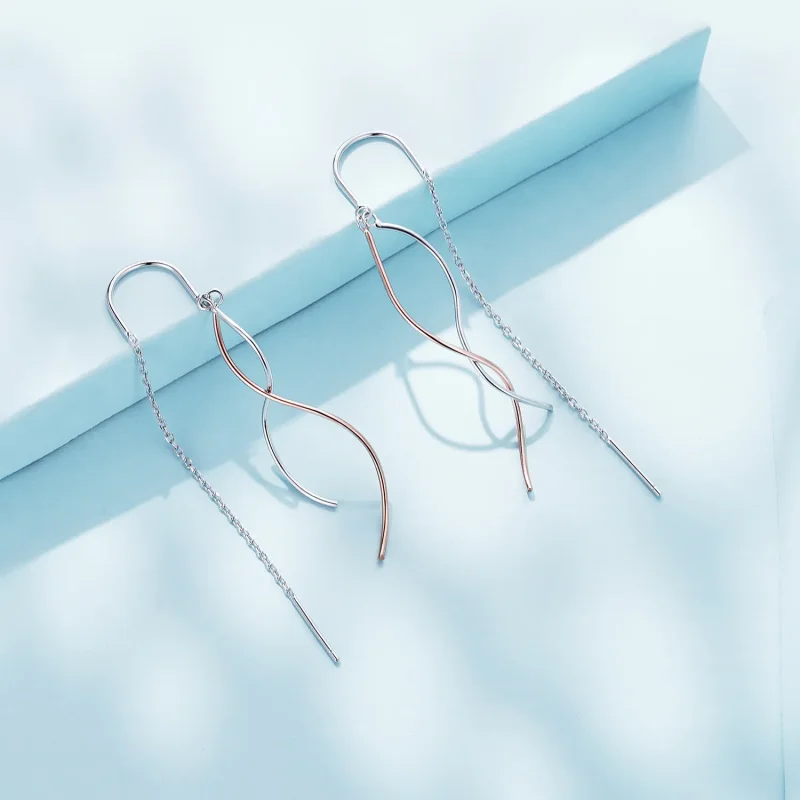 (image for) Pandora Style Tassel Dangle Earrings - SCE1600 - View 3