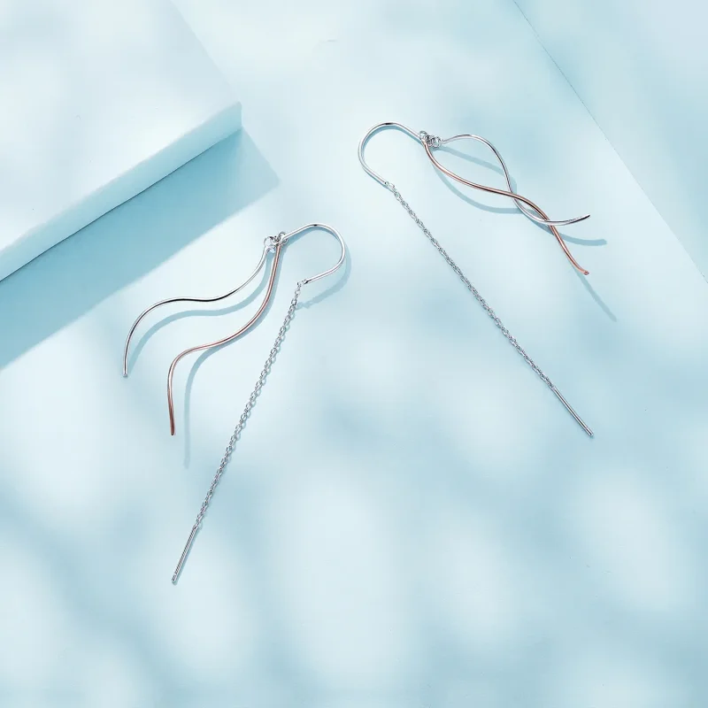 (image for) Pandora Style Tassel Dangle Earrings - SCE1600 - View 4