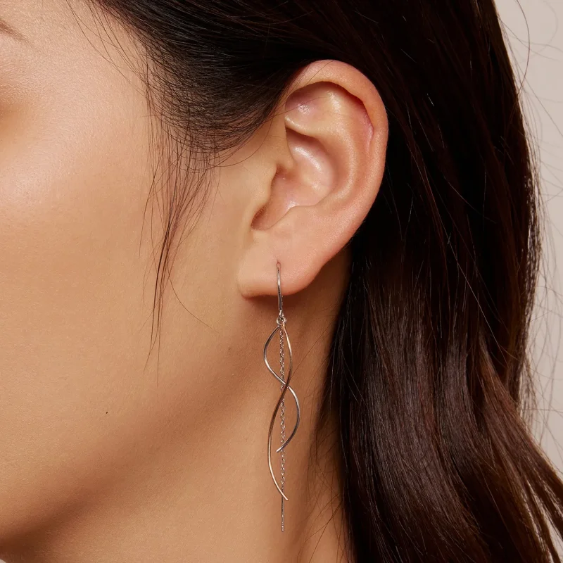 (image for) Pandora Style Tassel Dangle Earrings - SCE1600 - View 5