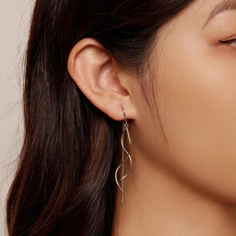 (image for) Pandora Style Tassel Dangle Earrings - SCE1600 - View 6