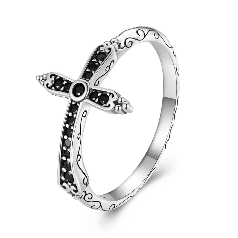 (image for) Pandora Style Vintage Cross Ring - SCR930 - Product Image