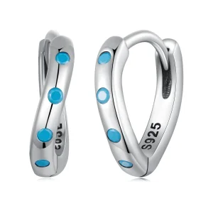 (image for) Pandora Style Wave Hoops Earrings - SCE1593